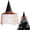 Orange, variant on Witch Hat Tree Topper 21in Halloween Black Wizard Hat with Spiderweb Lace Veil and Rhinestone Buckle Gothic Christmas Tree Crown Ornament