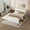 Style B, White&Oak, variant on LegaHome Full Size Solid Wood Platform Bed Frame with Twin Size Trundle and 2 Storage Drawers Included, No Box Spring Needed, White&Oak