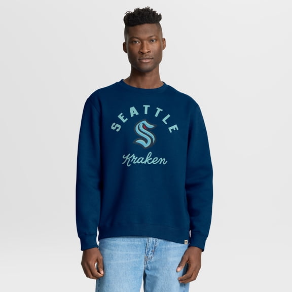 Men's Fanatics Deep Sea Blue Seattle Kraken Stickler Sweatshirt