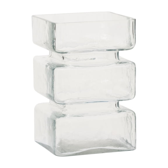 BIDK Home Transparent Geometric Vase - 9.75" - Clear