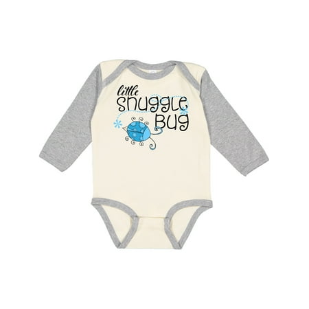 

Inktastic Little Snuggle Bug blue little beetle Gift Baby Boy or Baby Girl Long Sleeve Bodysuit
