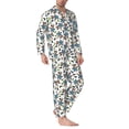 thumbnail image 2 of Salouo Funny Excavator Print Button-Front Long Sleeve Pajama Set for Men, Soft 2Pjs Men's Long Sleeve Sleepwear-XX-Large, 2 of 7