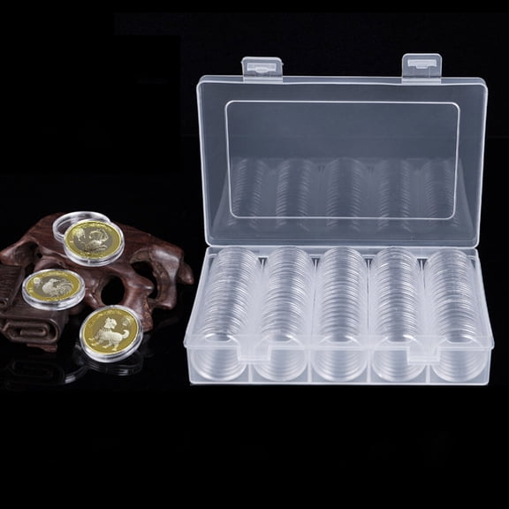 FRCOLOR 2 Sets Coin Rack Storage Boxes Collection Supplies Dust-proof
