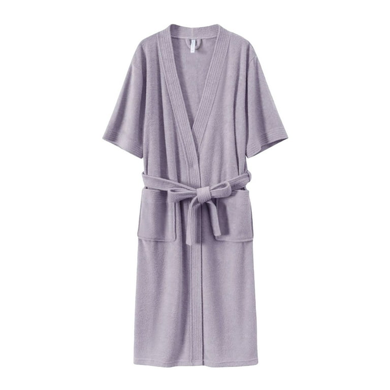 Hpapadks Robes for Women Ladies Absorbent Quick Drying Short Sleeved Robe Bathrobe Women Nightgown Light Purple M - Walmart.com Hpapadks Robes for Women Ladies Absorbent Quick Drying Short Sleeved Robe Bathrobe Women Nightgown Light Purple M - Walmart.com