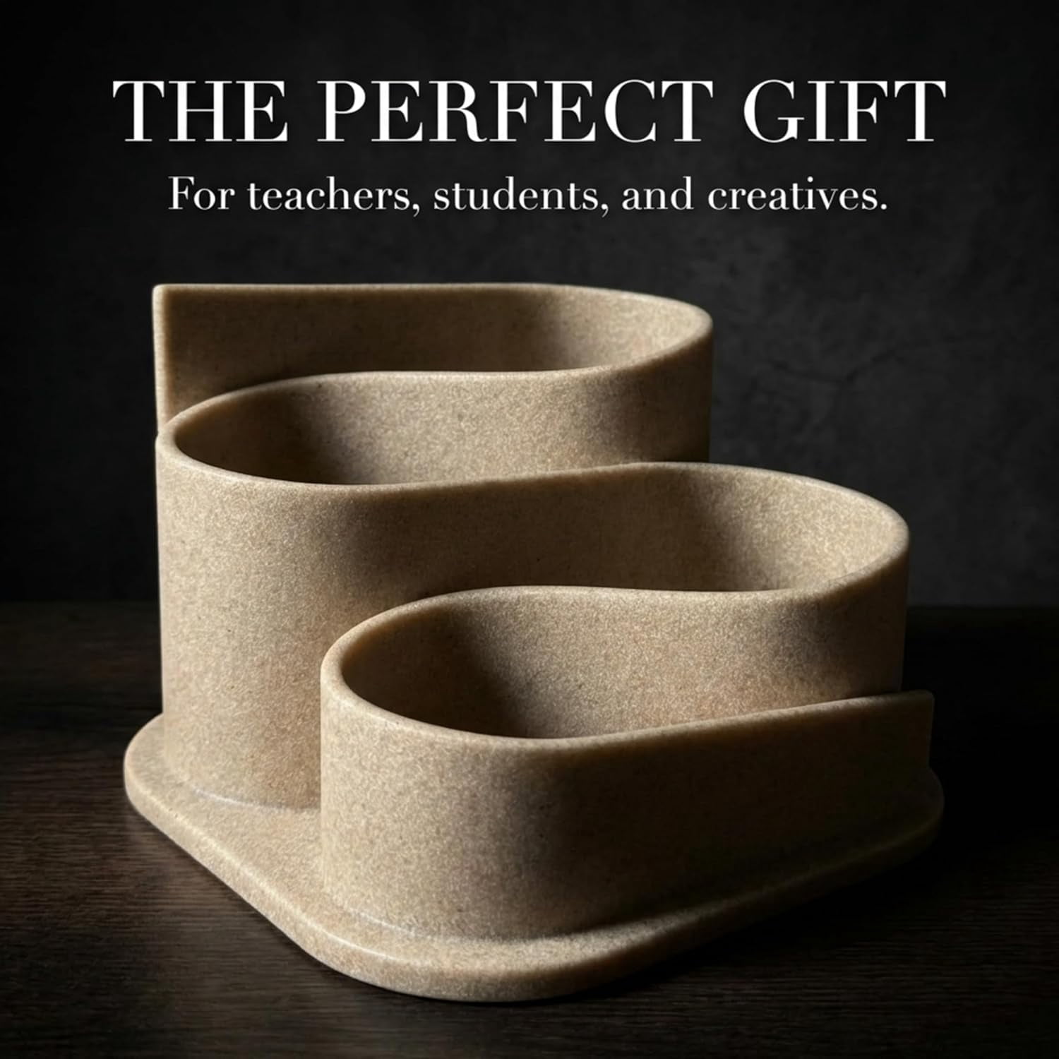 Aesthetic Desk Organizer – Aesthetic Office Desk Accessories – Boho Pen Holder – Neutral Beige Desk Accessories – Home Office Essentials for Women – Cute Pencil Holder, OAKOA