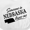 thumbnail image 4 of Inktastic Someone in Nebraska Loves Me Boys or Girls Baby Bib, 4 of 4
