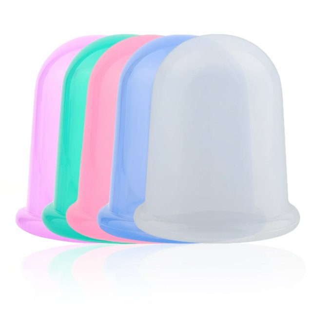 4Pcs/Set Cupping Tool Health Care Body Anti Cellulite Silicone Vacuum Massagers Eye Neck Face Back Massager Cup