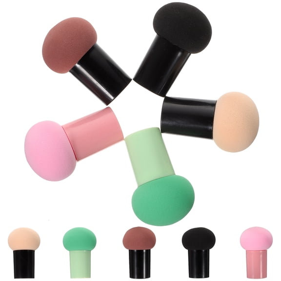 UEETEK 10Pcs Wet and Dry Mushroom Sponge Puff Makeup Accessories Set