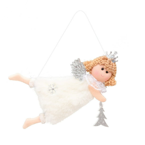 Juguete de peluche portátil Monstrate Angel Girl Doll colgante Navidad decoración blanco