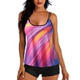 thumbnail image 1 of Trajes de baño para mujer Trajes de baño de dos piezas Camisetas sin mangas con estampado floral con pantalones cortos Trajes de baño con control de barriga OAVQHLG3B Store lin121212, 1 of 4