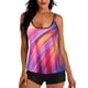 thumbnail image 1 of Trajes de baño para mujer Trajes de baño de dos piezas Camisetas sin mangas con estampado floral con pantalones cortos Trajes de baño con control de barriga OAVQHLG3B Store lin121212, 1 of 4