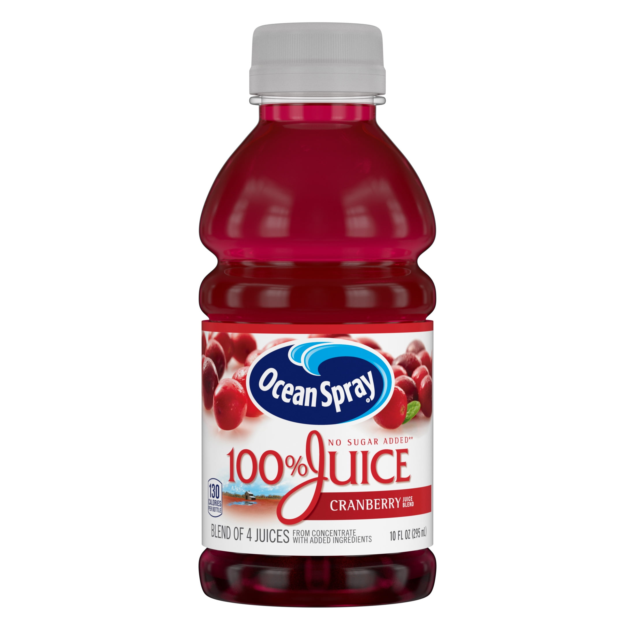 (3 pack) Ocean Spray® 100% Juice Cranberry Juice Blend, 10 fl oz Bottles, 12 Count
