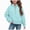 H305-Sky Blue, variant on TOWED22 Girls Half Zip Sweatshirt Solid Fleece Quarter Zip Pullover Hoodis Fall Clothes for Teen Girls Thumb Hole,11-12 Y