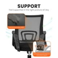 thumbnail image 5 of NEO CHAIR Office Desk Computer Chair Ergonomic Mesh Gaming Cushion Seat with Comfy Lumbar Mid Back Support Adjustable Height Swivel Rolling Wheels for Home Task (2 pk - Black), 5 of 9