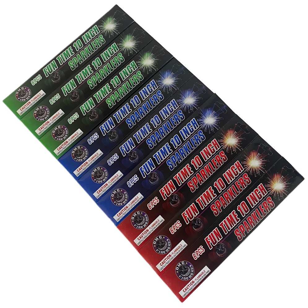 Color Sparklers Bamboo OMG Fun Time 10 Inch 72ct