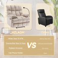 thumbnail image 3 of GNMLP Oversized Velvet Recliner Chair,Manual Soft Armchair with Phone Holder for Bedroom,Private cinema-Beige, 3 of 7