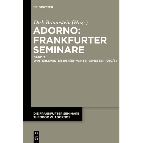 Wintersemester 1957/58 - Wintersemester 1960/61, (Paperback)