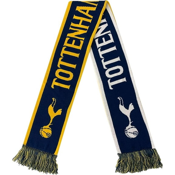 Icon Sports Tottenham Soccer Scarf, Officially Licensed, Navy/Yellow