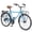 Deep Blue, variant on Vintage 26-Inch 7-Speed Bicycle for Men and Women, Steel Frame Commuter Bike, Light Blue