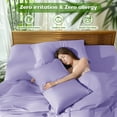 thumbnail image 6 of Sonoro Kate Luxury Cooling Bamboo Bed Sheet Set - Deep Pockets - 4 Piece, King, Lavender, 6 of 7