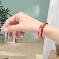 thumbnail image 3 of Visland Unisex Hand Rope Adjustable Handmade Braided Solid Color Thick Anti-break Lightweight Stackable Wristband Symbolic Colors for Blessings Meaningful Connections Wrist Jewelry, 3 of 8