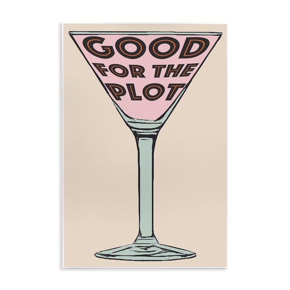 Stupell Industries Good For The Plot Cocktail Food & Beverage Painting Unframed Art Print Wall Art, 10 x 15