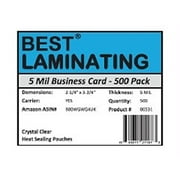 Best LaminatingÂ® - 5 Mil Business Card Therm. Laminating Pouches - 2-1/4 x 3-3/4 - 500 Pack
