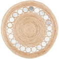 thumbnail image 4 of SAFAVIEH Natural Fiber Annandale Geometric Area Rug, Beige/Grey, 5' x 5' Round, 4 of 4