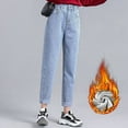 thumbnail image 2 of Pantalones harem de invierno de cintura alta y tejido grueso para mujer: poliéster, cálidos y holgados, ideales para llevar como prenda exterior en climas fríos., 2 of 4