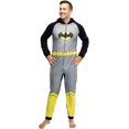 thumbnail image 2 of DC Comics Superhero Character Justice League Hooded Fleece Union Suit Footless Pajama for Men Women Kids Toddlers, 2 of 6