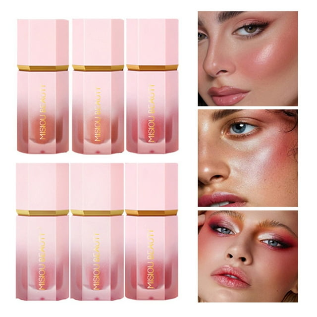 6G Liquid Cheek Blush Stick Multi-Use Makeup Natural Long Lasting Blush Stick for Youthful Radiant Skin