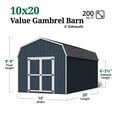 thumbnail image 4 of Little Cottage Co. 10x20 Value Gambrel Barn with 6 ft. Sidewalls, Outdoor Wood Storage Shed Do-It-Yourself Precut Kit, 4 of 13