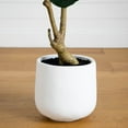 thumbnail image 4 of Nearly Natural 4ft. Artificial Lush Fiddle Leaf Tree in Decorative White Planter, 4 of 7