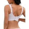 thumbnail image 3 of INSPIRE CHIC Women's V-Neck Mesh Minimizers Bras Wirefree Adjustable Straps U Back Lingerie XL Purple, 3 of 4