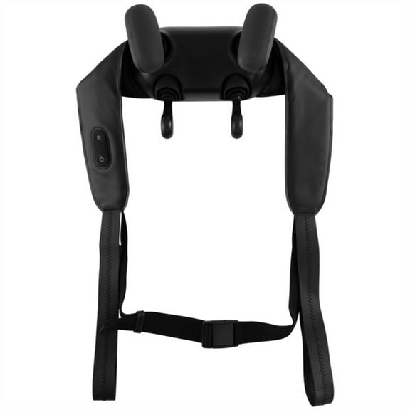 Neck and Shoulder Massager with 2 Modes and 2-Level Heat, Hands-Free Straps 4D Deep Tissue Kneading Massage for Neck, Back, Leg, Neck Massager for Mom, Dad, Black