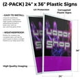 thumbnail image 2 of Vapor Shop (2-PACK) 24" x 36" Plastic Signs | Sign Insert 4mm Corrugated Plastic Signs Storefront Window Poster, 2 of 2