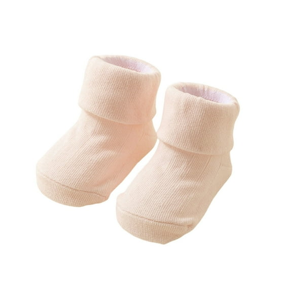 lnmuld Cotton Socks Non Socks for and Toddlers with Dotted Grip Sole Design Soft Breathable Everyday Wear Comfortable Baby Footwear Size:0-1 Years