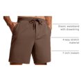thumbnail image 4 of Shorts CRZ YOGA para Hombre 7" con Elasticidad Cuádruple Verde Oliva Oscuro Talle M, 4 of 6
