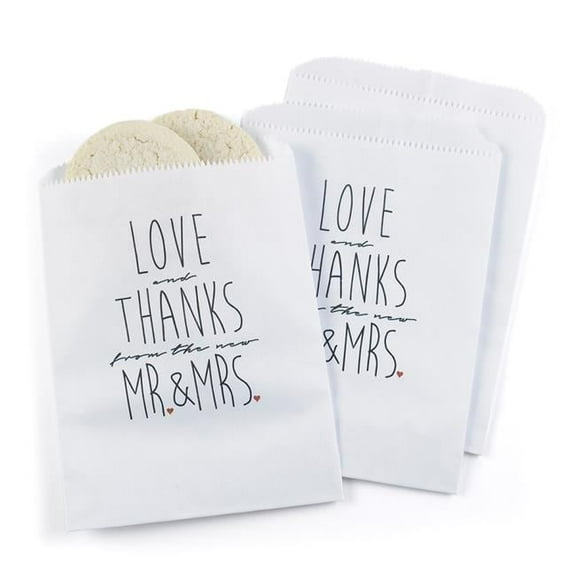 Hortense B. Hewitt 42257 Newlywed Treat Bags, White - Blank