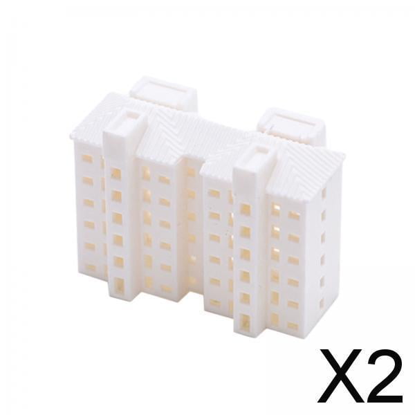 2X Material de paisaje de apartamento de simulación de exhibición de construcción de viviendas en miniatura 2 piezas