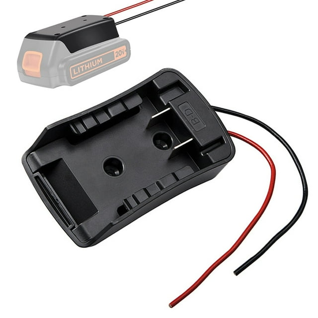 Adaptador Convertidor de Batería para Negro y Decker 18V 20V Batería Li-ion LB20 DIY Power Adaptador de Ruedas Power Conector con Cables 14AWG