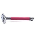 thumbnail image 2 of Parker Safety Razor 29L Long Handle Butterfly Open Double Edge Safety Razor & 5 Parker Blades - Pink, 2 of 5