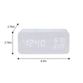 thumbnail image 3 of Dvkptbk Digital Alarm Clock with Wireless Charging Digital Temperature Humidity Monitor Three Alarms Snooze Alarm, 3 of 6
