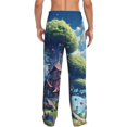 thumbnail image 6 of Mens Pajama Pants, Fantasy Treehouse Planet Scene Soft Sleep & Lounge Pants for Men, Cuteness Casual PJ Bottoms Pants with Pockets, 6 of 7