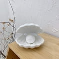 thumbnail image 3 of Ceramics Shell Pearl Light Led Lamp Portable Night Light Tabletop Light(White), 3 of 9