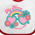 thumbnail image 4 of Inktastic Nana Loves Me Girls Granddaughter Girls Baby Bib, 4 of 4