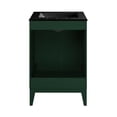 thumbnail image 7 of Cascade 24" Freestanding Bathroom Vanity in Green Oak with Black 3-Hole Widespread Sink Top, 7 of 7
