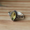 thumbnail image 5 of Green Peridot Ring, 925 Silver Ring, Marquise Ring, Boho Ring, Statement Ring, Vintage Style Ring, Elegant Ring, Unique Ring, Gift For Her, 5 of 5