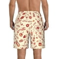 thumbnail image 3 of Disketp Men'S Swim Trunks Hawaiian Breathable Surf Beach Swimsuits Mesh Lining Beach Shorts With Pockets-Red Wine, 3 of 9