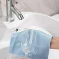 thumbnail image 3 of 6 Pack Microfiber Glass Cleaning Cloth, 16 Inch X 16 Inch, Lint Free Quickly Clean Window, Glasses, Windshields, Mirrors, and Stainless Steel, Blue, 3 of 7